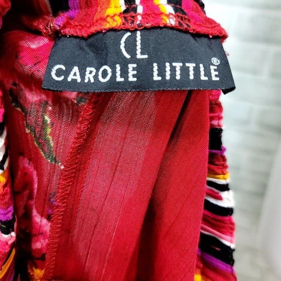 Vintage Carole Little XL Full Sweep Midi Skirt Bright Patchwork Contrast Print - Picture 5 of 5